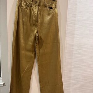 French Connection Metallic Gold Trousers